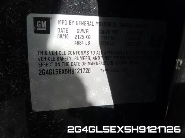2G4GL5EX5H9121726 фото 2