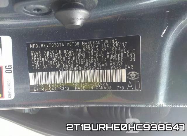 2T1BURHE0HC938647 фото 10