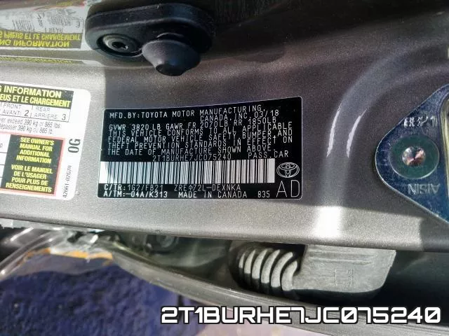 2T1BURHE7JC075240 фото 2
