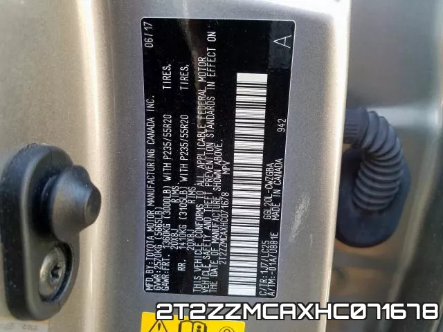 2T2ZZMCAXHC071678 фото 2