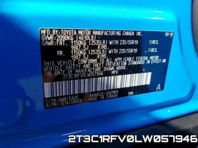 2T3C1RFV0LW057946 фото 2