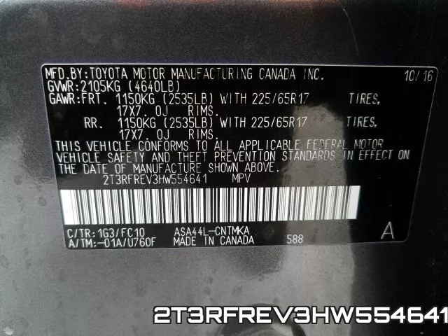 2T3RFREV3HW554641 фото 2