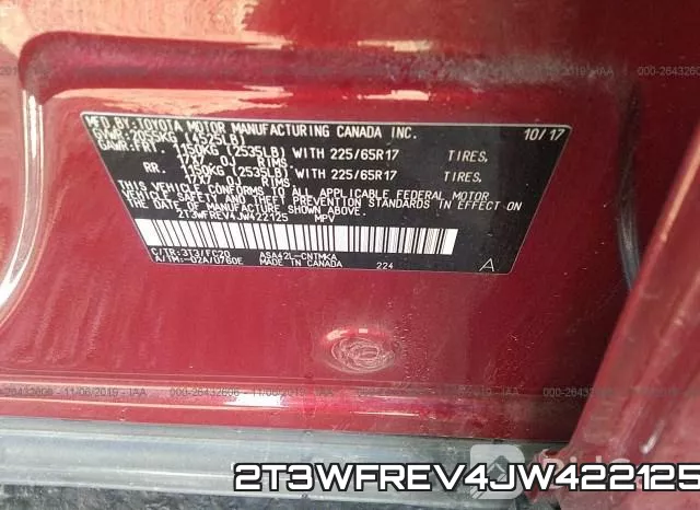 2T3WFREV4JW422125 фото 10