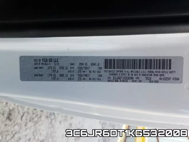 3C6JR6DT1KG532008 фото 2