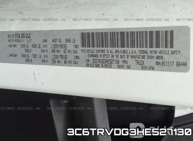 3C6TRVDG3HE527130 фото 10