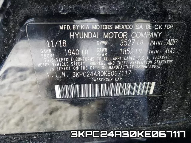 3KPC24A30KE067117 фото 2
