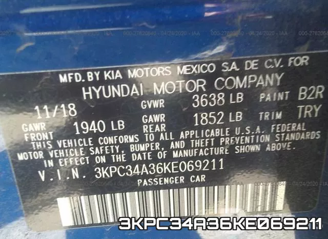 3KPC34A36KE069211 фото 10