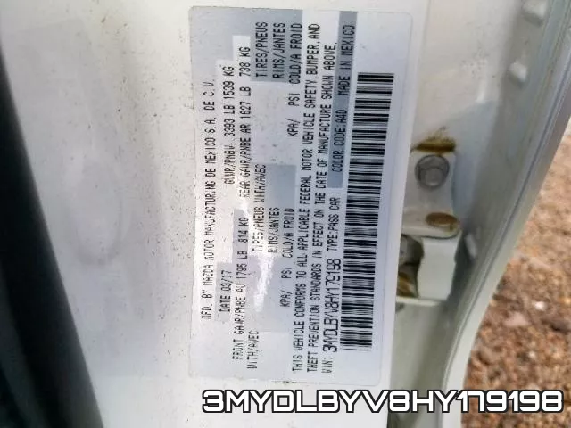 3MYDLBYV8HY179198 фото 2
