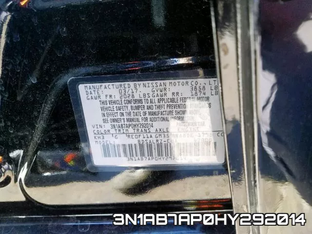 3N1AB7AP0HY292014 фото 2