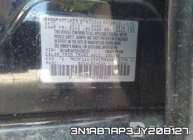 3N1AB7AP3JY208127 фото 10