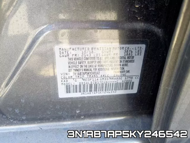 3N1AB7AP5KY246542 фото 2