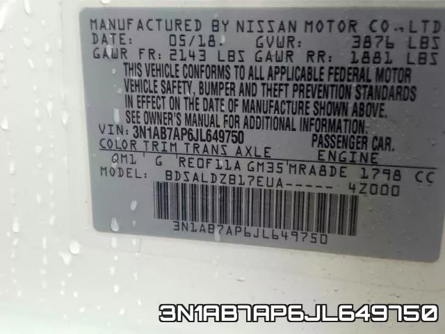 3N1AB7AP6JL649750 фото 2