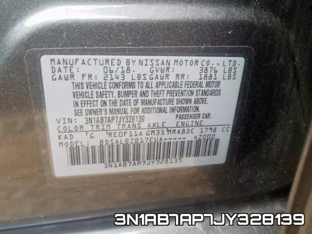 3N1AB7AP7JY328139 фото 2