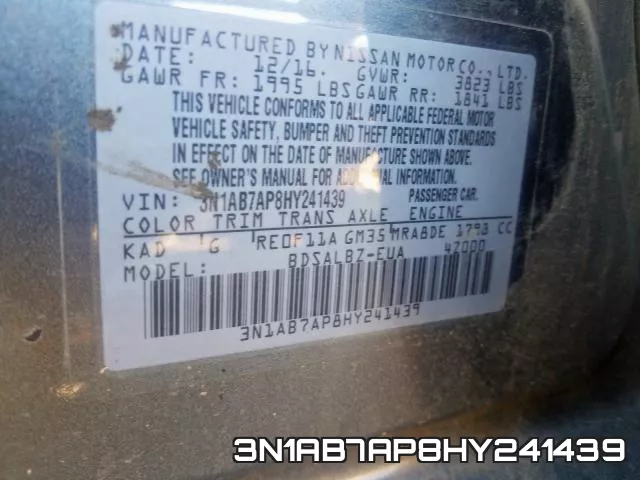 3N1AB7AP8HY241439 фото 2