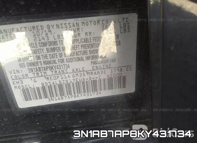 3N1AB7AP8KY431734 фото 10
