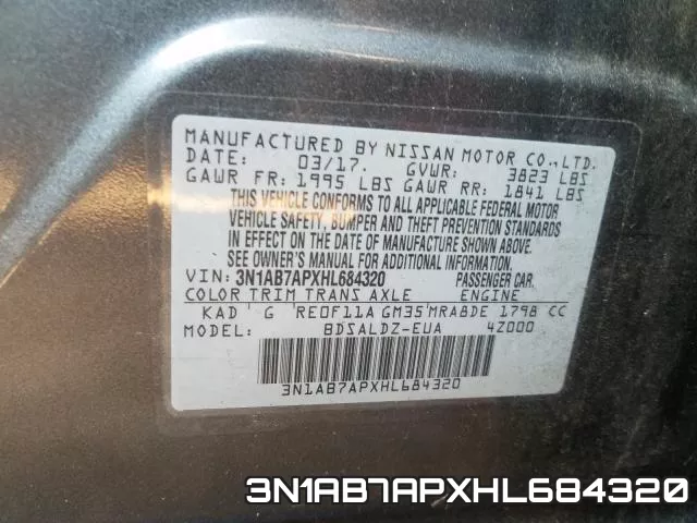 3N1AB7APXHL684320 фото 2