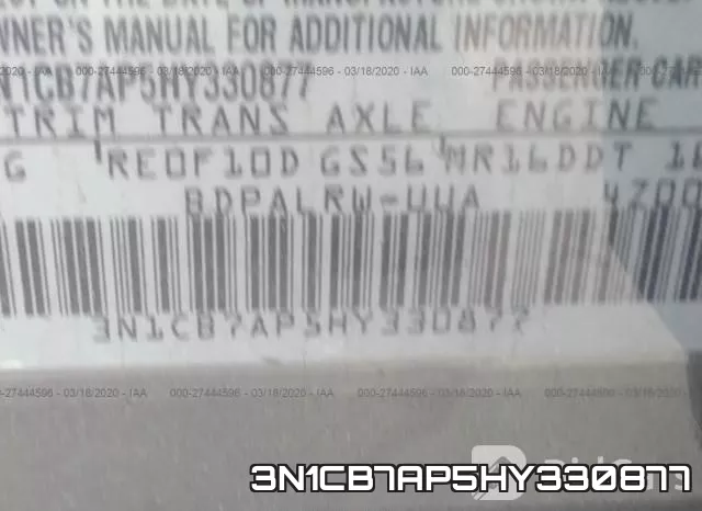 3N1CB7AP5HY330877 фото 10