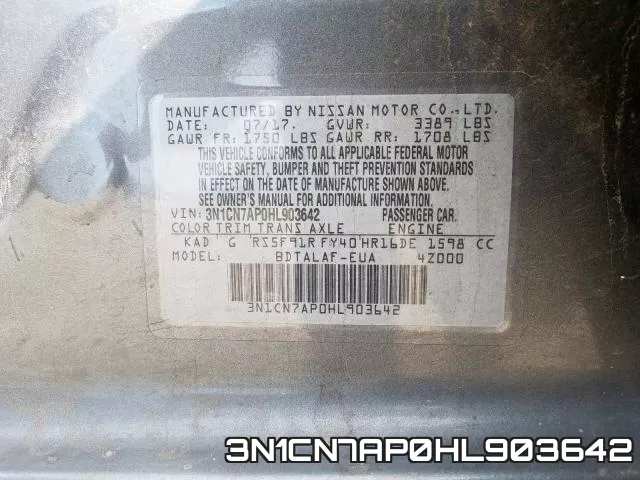 3N1CN7AP0HL903642 фото 2
