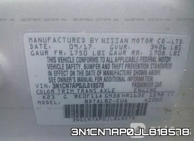 3N1CN7AP0JL818578 фото 10