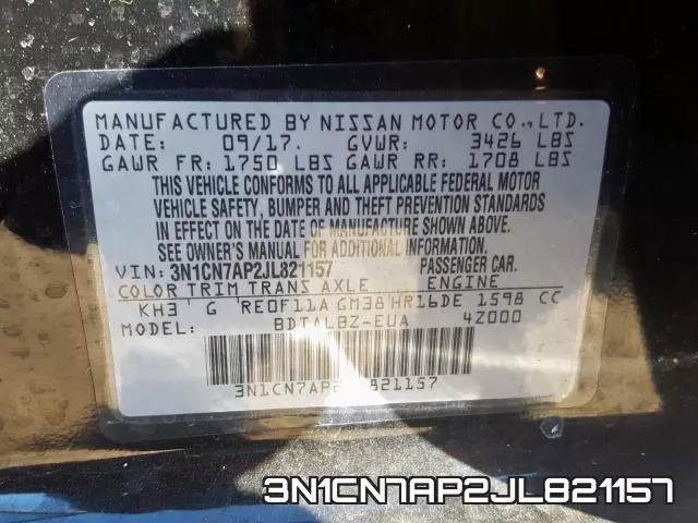 3N1CN7AP2JL821157 фото 2