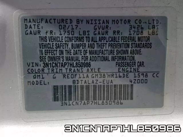 3N1CN7AP7HL850986 фото 2