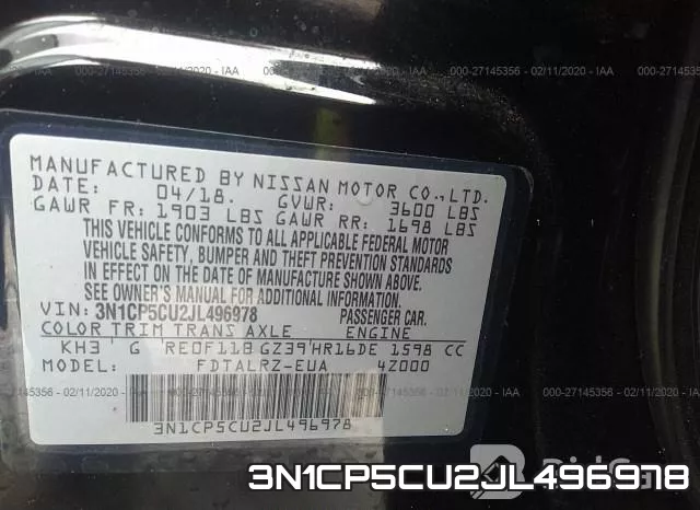 3N1CP5CU2JL496978 фото 10