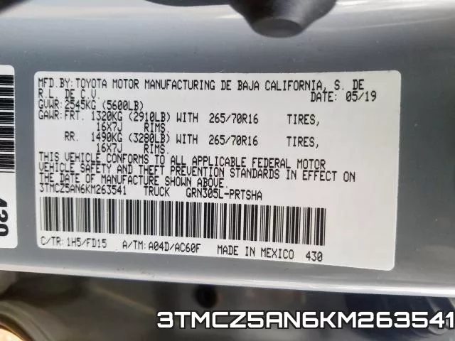 3TMCZ5AN6KM263541 фото 2