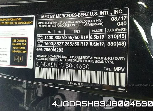4JGDA5HB3JB004630 фото 10
