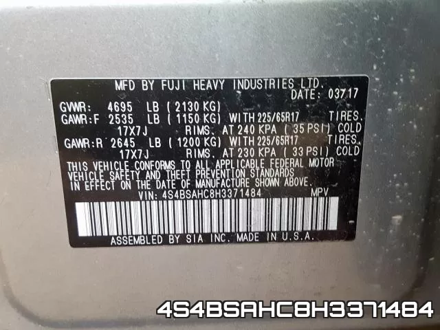 4S4BSAHC8H3371484 фото 2