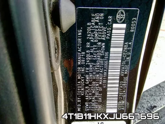 4T1B11HKXJU667696 фото 2