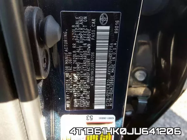 4T1B61HK0JU641206 фото 2
