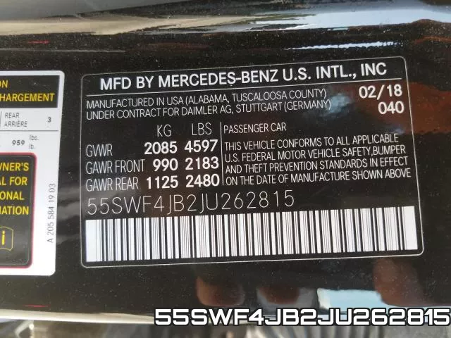55SWF4JB2JU262815 фото 2