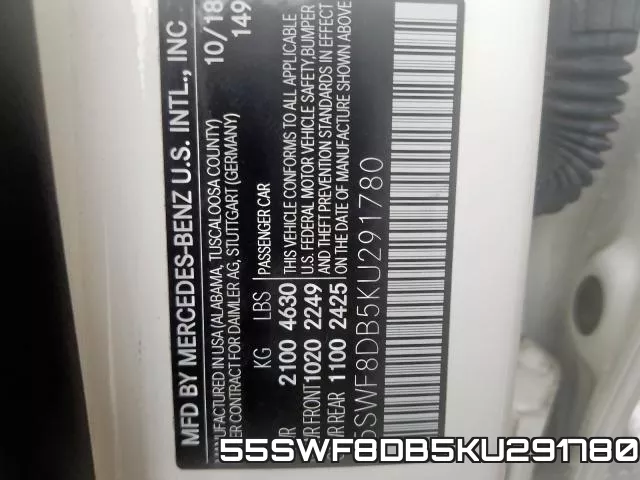 55SWF8DB5KU291780 фото 2