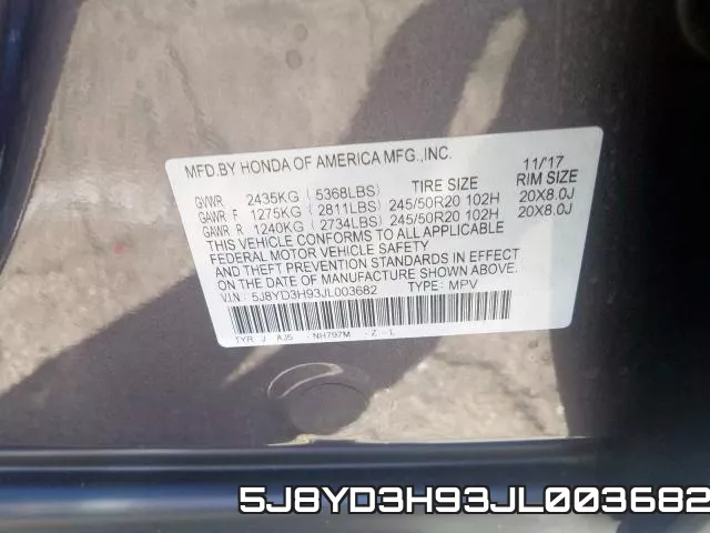 5J8YD3H93JL003682 фото 2