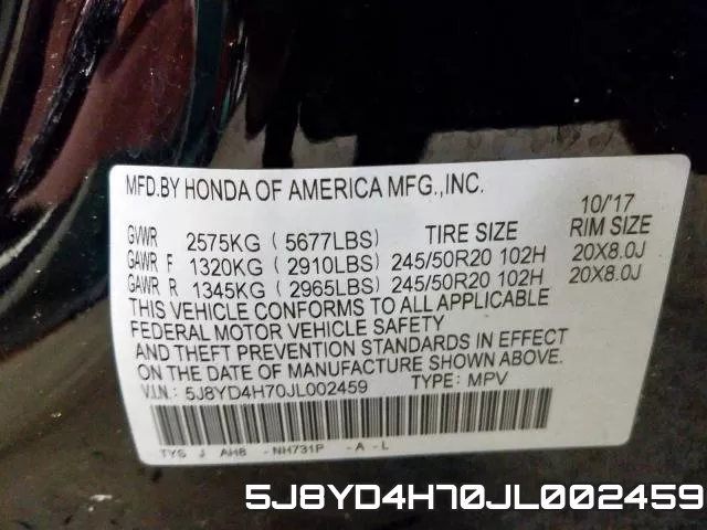 5J8YD4H70JL002459 фото 2