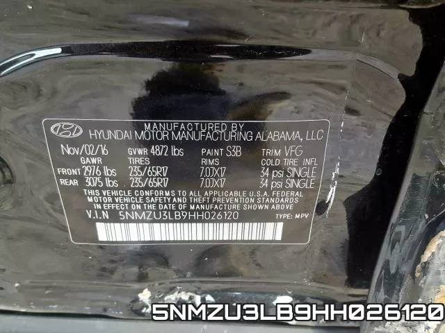 5NMZU3LB9HH026120 фото 2