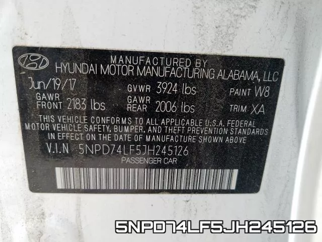 5NPD74LF5JH245126 фото 2