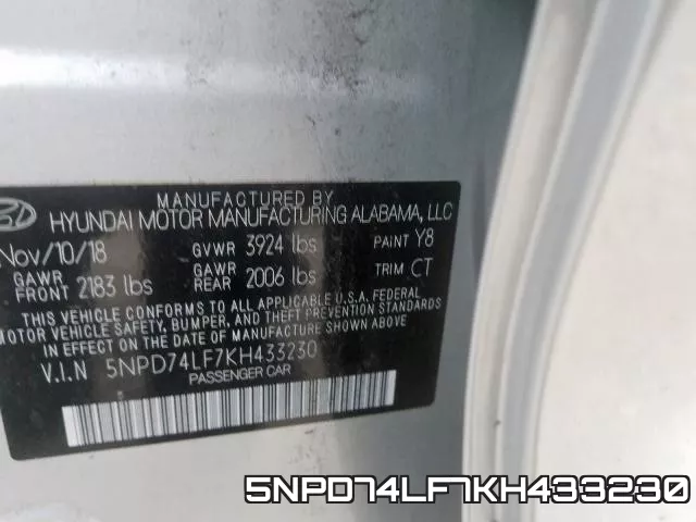 5NPD74LF7KH433230 фото 2