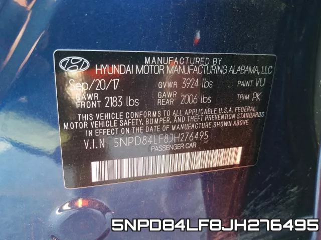 5NPD84LF8JH276495 фото 2