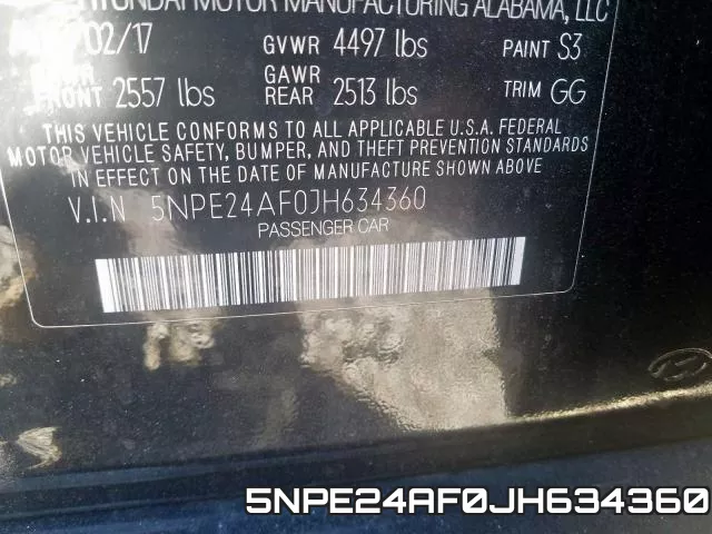 5NPE24AF0JH634360 фото 2
