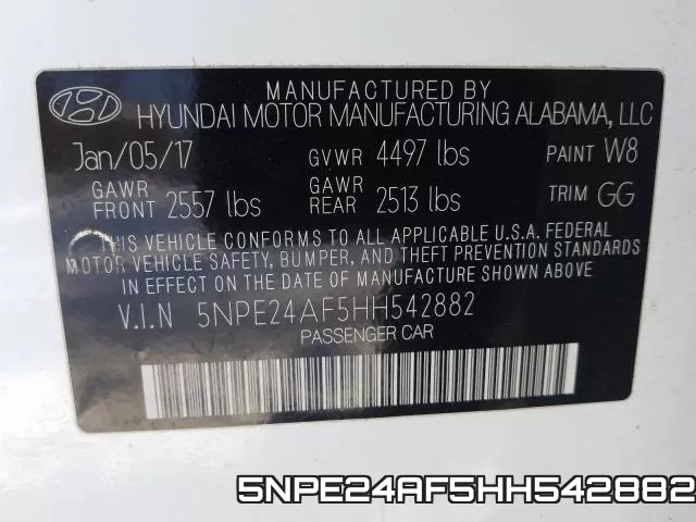 5NPE24AF5HH542882 фото 2