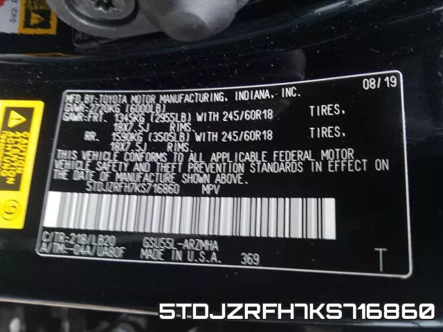 5TDJZRFH7KS716860 фото 2