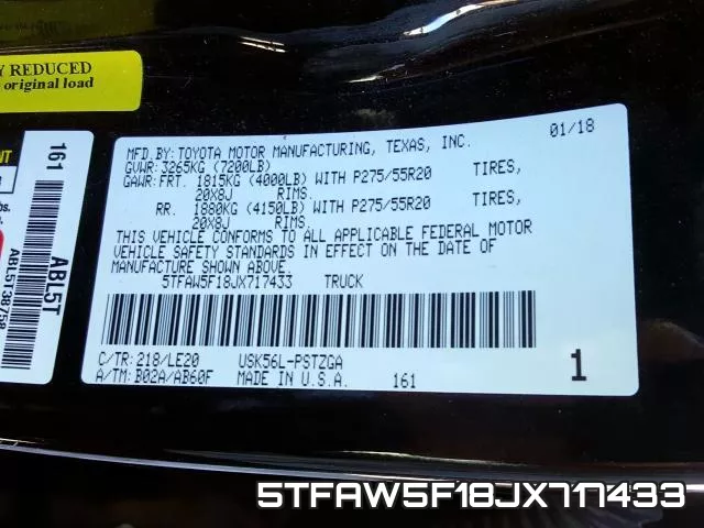 5TFAW5F18JX717433 фото 2