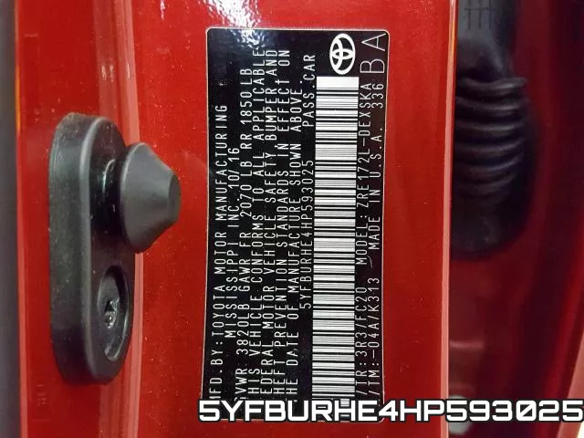 5YFBURHE4HP593025 фото 2