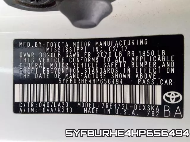 5YFBURHE4HP656494 фото 2