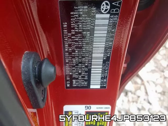 5YFBURHE4JP853123 фото 2