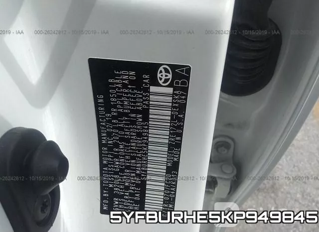 5YFBURHE5KP949845 фото 10