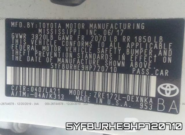 5YFBURHE9HP720710 фото 10