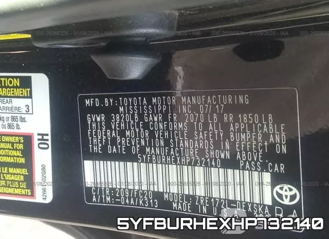 5YFBURHEXHP732140 фото 10