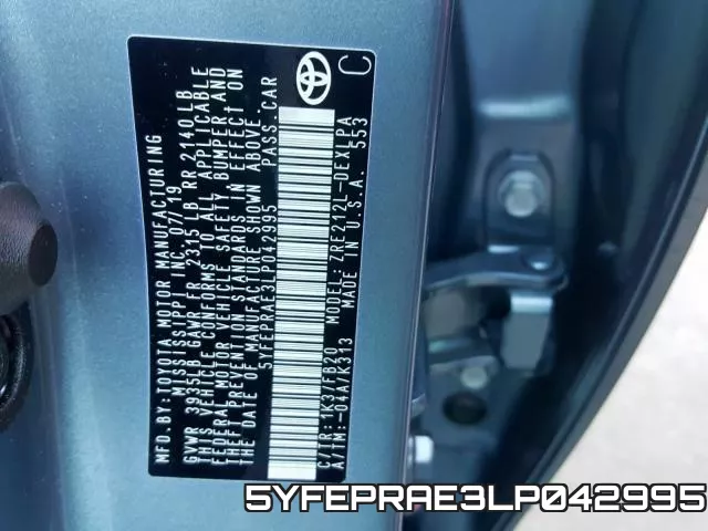 5YFEPRAE3LP042995 фото 2